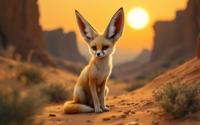 Les grandes oreilles du fennec : un atout pour la survie dans le désert