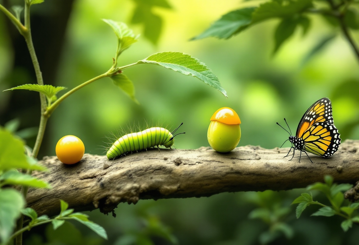 Les étapes fascinantes de la métamorphose du papillon